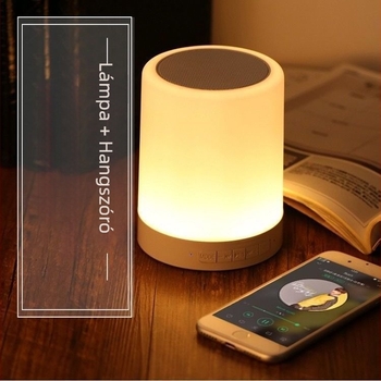 Vezeték nélküli Bluetooth hangszóró éjjeli fény és színes hangulatvilágítással
