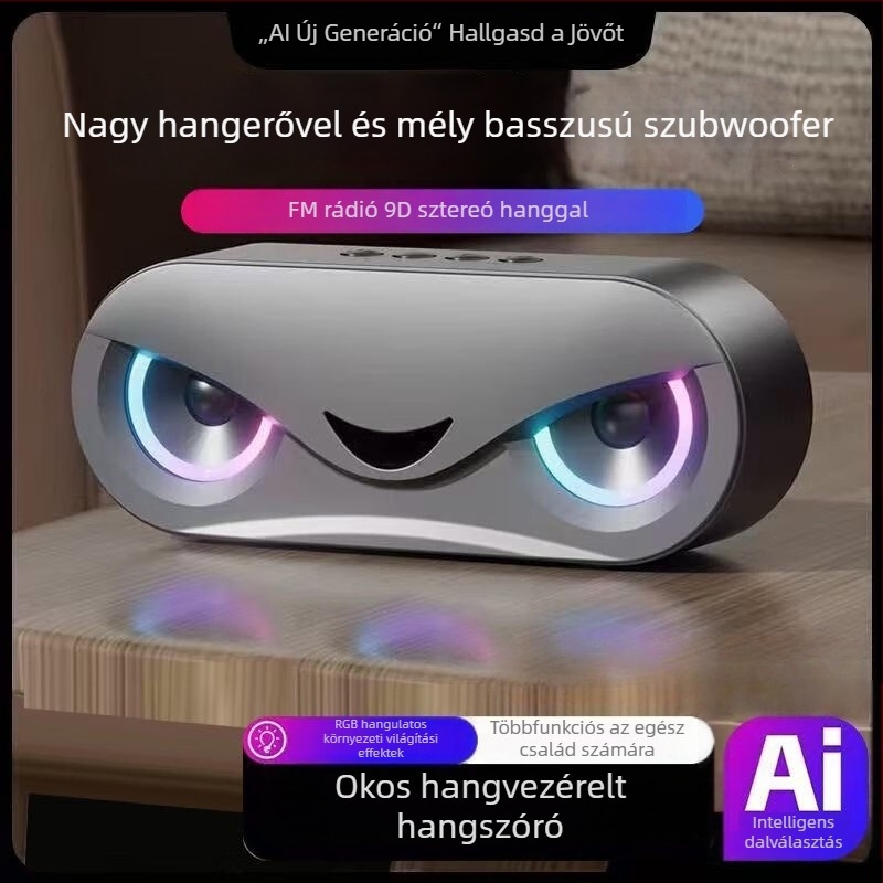 Bluetooth hangszóró kettős hangszóróval, mélynyomóval, 5W, frekvencia-tartomány 60 Hz–15 kHz