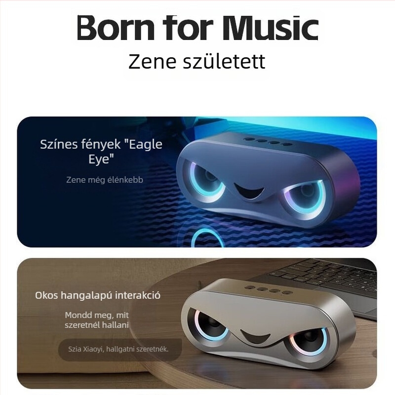 Bluetooth hangszóró kettős hangszóróval, mélynyomóval, 5W, frekvencia-tartomány 60 Hz–15 kHz