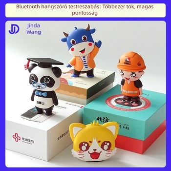 asztali Bluetooth hangszóró testre szabható 3D maszkot tartalmazó PVC puha gumi kivitelben, 2-csatornás vezeték nélküli hangszóró, TF-kártya támogatás, beépített akkumulátor, 6 órás lejátszás, 40 Hz-20 kHz frekvenciaválasz