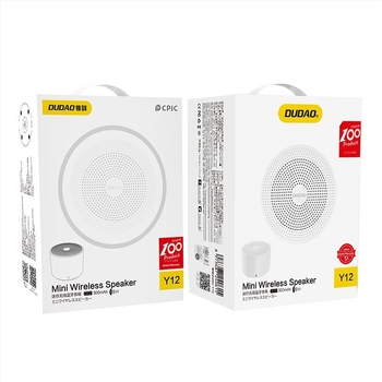 Y12 Bluetooth hangszóró mini szubwooferrel (Bluetooth 5.0, 10W, 100 Hz–20 kHz, ≥95 dB SNR, 10 m hatótávolság)