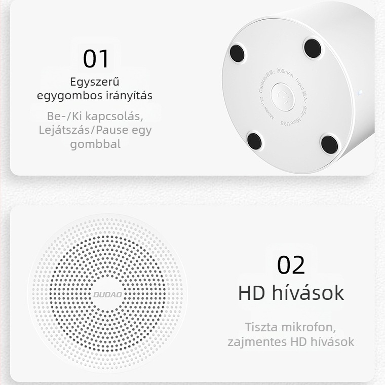Y12 Bluetooth hangszóró mini szubwooferrel (Bluetooth 5.0, 10W, 100 Hz–20 kHz, ≥95 dB SNR, 10 m hatótávolság)