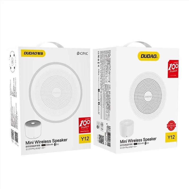 Y12 Bluetooth hangszóró mini szubwooferrel (Bluetooth 5.0, 10W, 100 Hz–20 kHz, ≥95 dB SNR, 10 m hatótávolság)