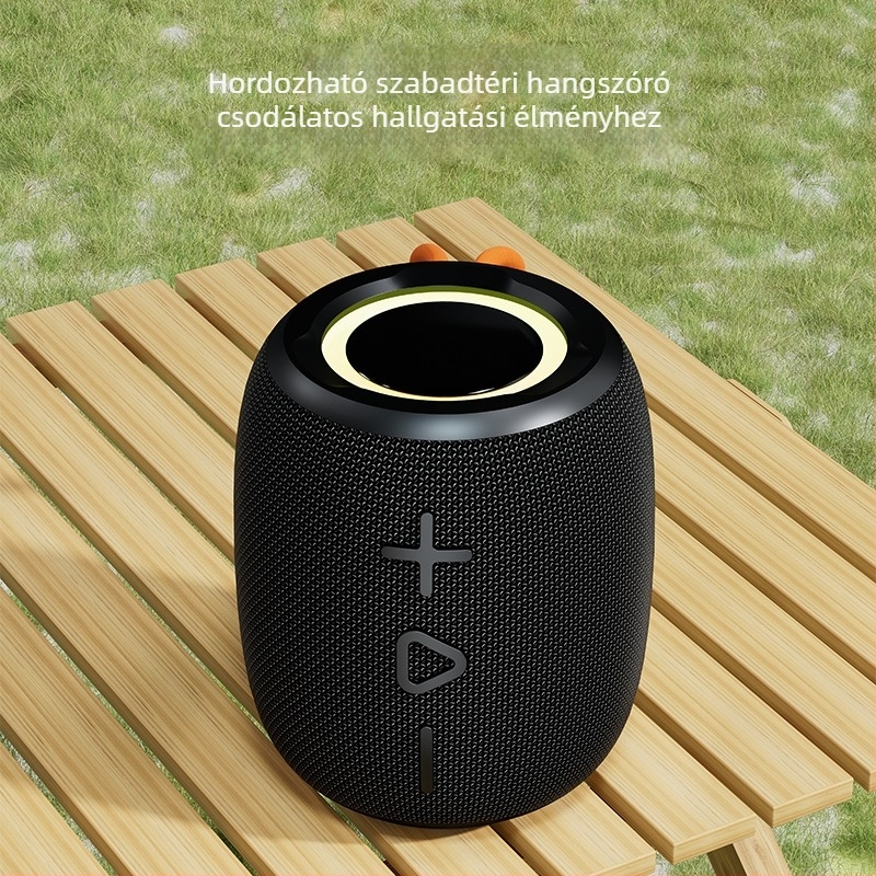 Vezeték nélküli Bluetooth hangsugárzó kültéri használatra, IPX4 vízálló, 10W teljesítmény, Bluetooth 5.3, 20m hatótáv, beépített 1200–2000mAh akkumulátor