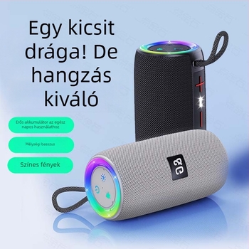 Kézben tartható Bluetooth hangszóró kettős basszus-dinamikával – 20W, Bluetooth 5.3, beépített 2000–4000mAh akkumulátor, 100 Hz–20 kHz, hatótáv 10 m