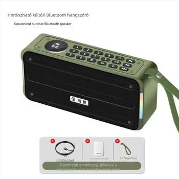 Qingyue S9 Kültéri vezeték nélküli hangszóró szubwooferrel – 2 hangszóró, IPX6 vízálló, 60Hz–15kHz, SNR ≥75dB, Bluetooth 2.0