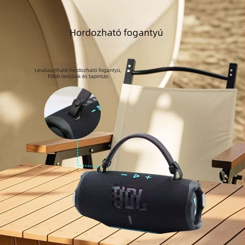 Bluetooth hangszóró 45W, kettős meghajtó, IPX8 vízálló, BT 5.3, 100Hz-20kHz, beépített 2000-4000mAh akkumulátor, hordozható