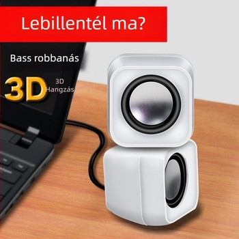 Számítógépes hangszórók USB interfésszel, 3,5 mm-es jack, 40 Hz-20 kHz, 3W, 2 csatornás
