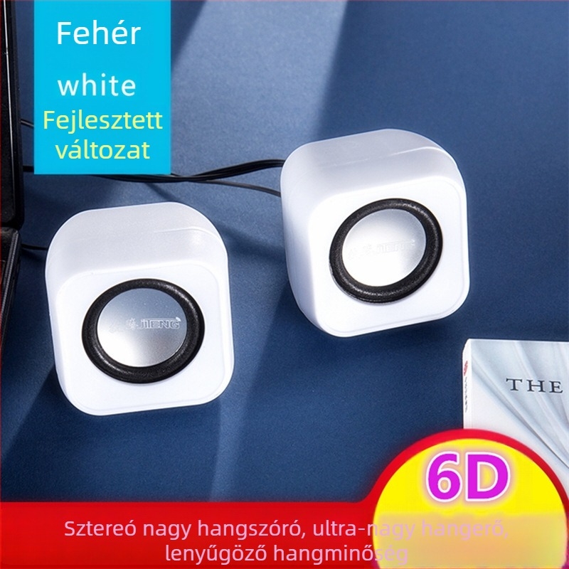 Számítógépes hangszórók USB interfésszel, 3,5 mm-es jack, 40 Hz-20 kHz, 3W, 2 csatornás