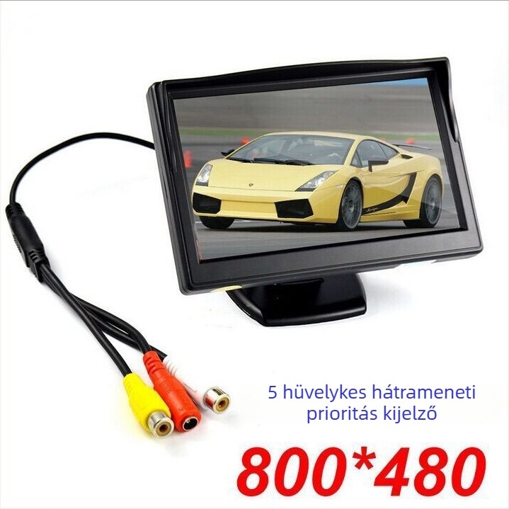 Hátrameneti kijelző H22 – 2-AV bemenet, digitális kijelző, felbontás 800x480