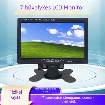 Universális autóba szerelhető reklám kijelző HDMI/VGA/AV bemenetekkel | LED képernyő | 1024x600 felbontás | Modell 7003