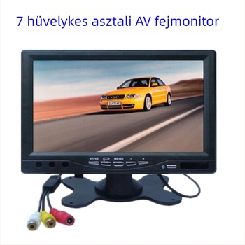 7 hüvelykes autóvisszapillantó monitor 24V AV bemenettel és hátsó kamerával