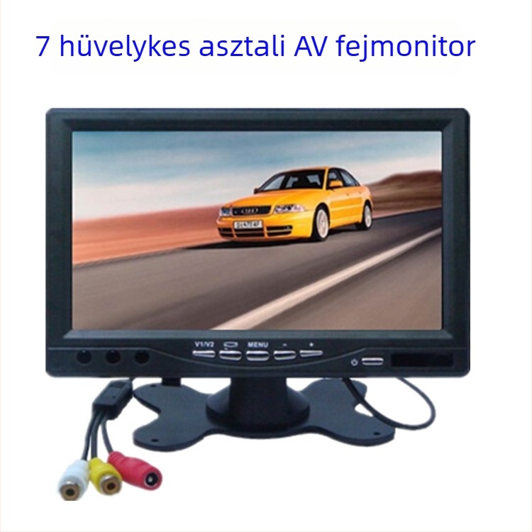 7 hüvelykes autóvisszapillantó monitor 24V AV bemenettel és hátsó kamerával
