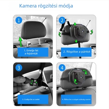 Autóba szerelt babamonitor 5 hüvelykes HD kijelzővel és infravörös éjszakai látással