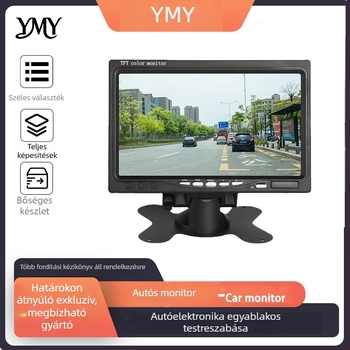 7 hüvelykes univerzális autóhátsó tolató kijelző, HD AHD digitális képernyő, összecsukható visszapillantó tükör