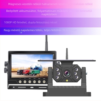 Autóhátrameneti kijelző BT-7010, beépített 10200 mAh akkumulátor, TFT LCD 1920x1080, AHD bemenet