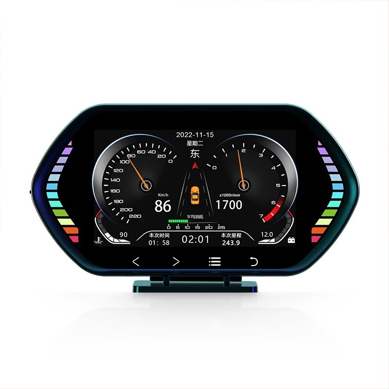 SPR HUD autós LCD kijelző, F12 modell, OBD2 bemenet, LCD képernyő, HD felbontás