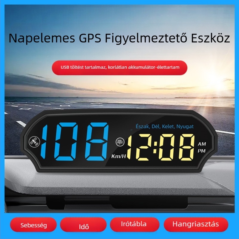 Autóhoz való HUD kijelző LED-kijelzővel, Modell G-3, GPS bemenet, PC+ABS