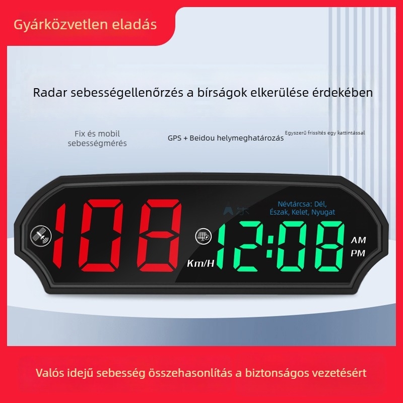 Autóhoz való HUD kijelző LED-kijelzővel, Modell G-3, GPS bemenet, PC+ABS