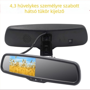 Autó hátulkamerás kijelző, modell H323, LCD-kijelző, felbontás 480x272, AV bemenet