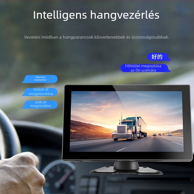 10 hüvelykes jármű kijelző hátsó kamera, 12–24V, HD éjszakai látás, felvétel és megfigyelés teherautókhoz és aratógépekhez