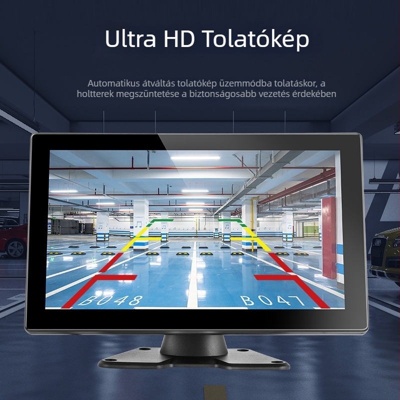 10 hüvelykes jármű kijelző hátsó kamera, 12–24V, HD éjszakai látás, felvétel és megfigyelés teherautókhoz és aratógépekhez