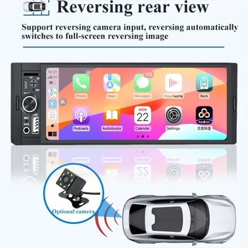 Universális autó központi kijelző GPS navigációval és vezeték nélküli CarPlay-vel, IPS kijelző, 1280x480 felbontás, 12V-24V tápegység