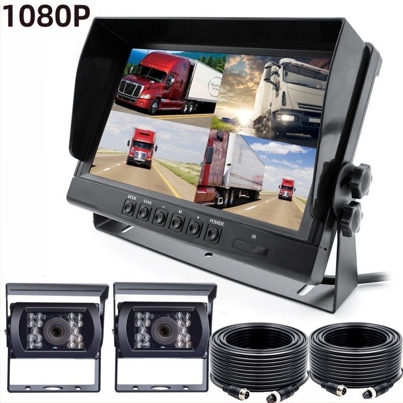 Autóhátsó kijelző négycsatornás DVR-rel (AHD) – AC-9004, felbontás 1024x600, AHD bemenet, PAL/NTSC