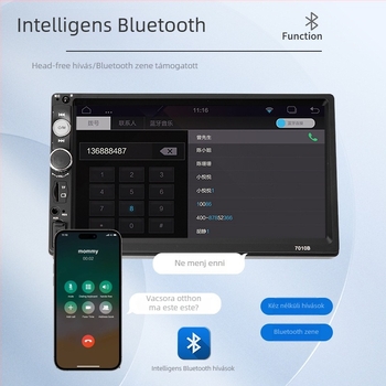 Érintőképernyős autós LCD kijelző, felbontás 800x480, CVBS bemenet, PAL/NTSC kompatibilis