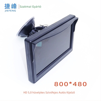 Vezeték nélküli autós monitor adó- és vevőegységgel a rendszámkamera számára, modell JF-013-7, 2 videó bemenet, 520TVL felbontás, 12V tápegység, 170°-os állítható szög