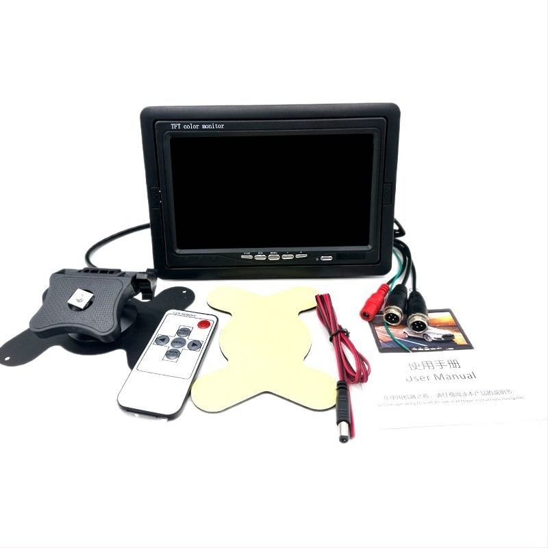 Autó LCD monitor HD hátsó nézet megjelenítéssel, CVBS bemenet, PAL/NTSC, felbontás 800x480/1024x600