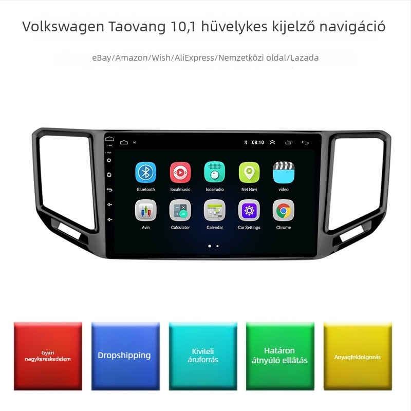 Volkswagen Teramont központi érintőképernyős navigációs rendszer – all-in-one GPS és hátrameneti kamera kijelző
