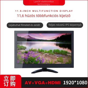 Autó LCD monitor TFT LCD-vel, 1920x1080 RGB felbontás, HDMI és VGA bemenetek, USB/MP5 támogatás, EDP kijelző (L1168)