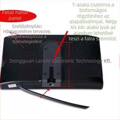 Autó LCD-kijelző, TFT LCD kijelző, 800x480 RGB felbontás, videó bemenet, modell L0728G