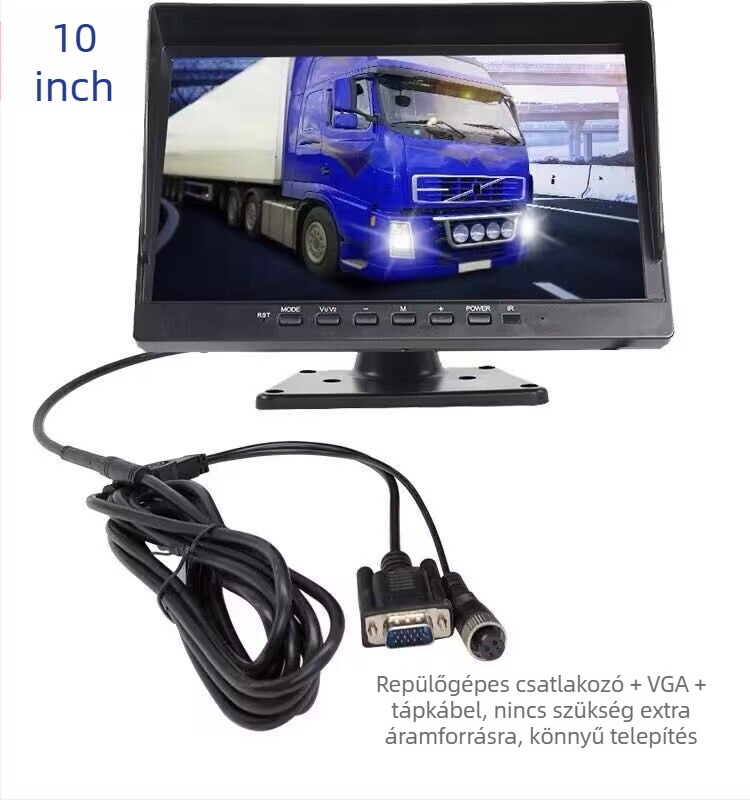 Autó LCD-kijelző, TFT LCD kijelző, 800x480 RGB felbontás, videó bemenet, modell L0728G