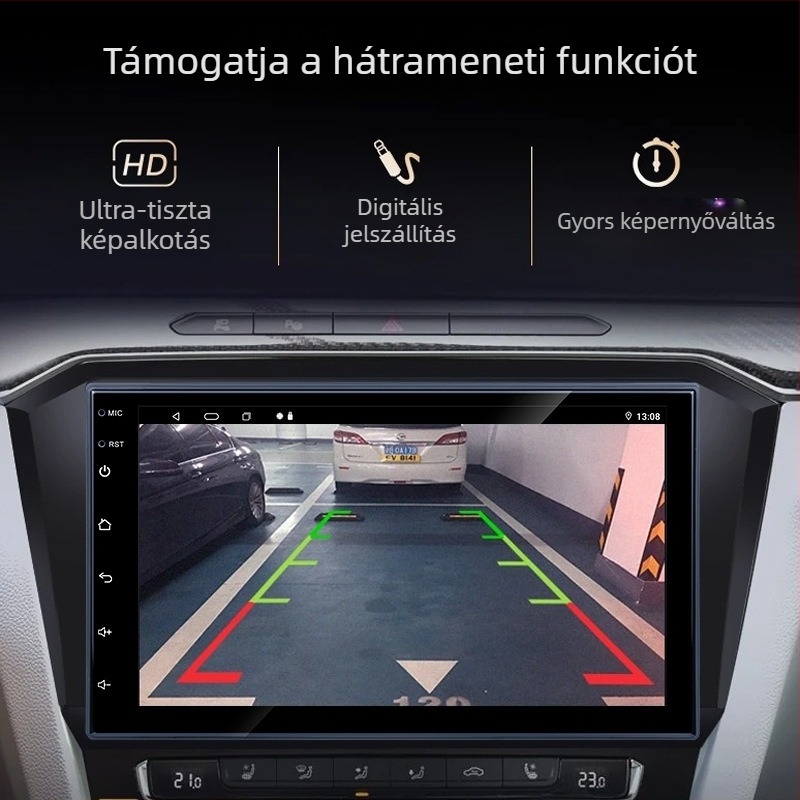 Autó LCD kijelző A100 Androiddal, GPS visszafelé funkcióval, okostelefon-kapcsolat, HD kijelző, több felbontás támogatott