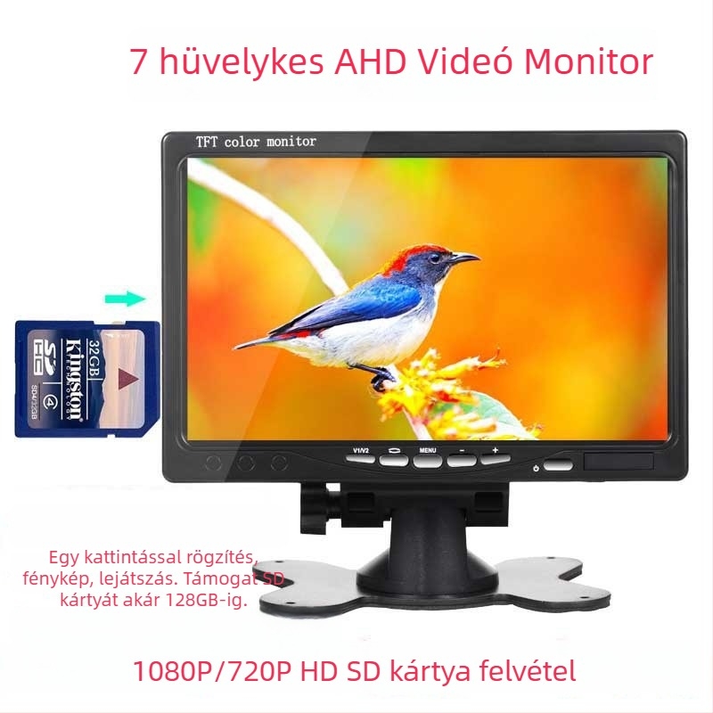 Norvision L0768V Autó LCD-kijelző — TFT LCD, 1024x600, AHD bemenet, PAL