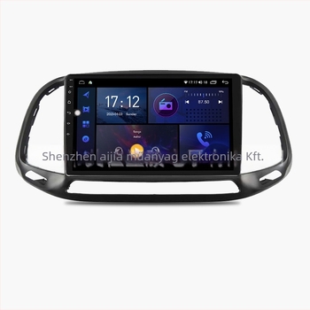 Androidos autó navigációs rendszer kerettel és képernyővel, 2.5D edzett kijelző, 12V tápegység, 4x45W teljesítmény, Fiat/Doblo 2015-2019 kompatibilis
