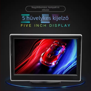 Autó LCD monitor, modell YS-CZ520B, felbontás 800x480, 12V tápegység, sávszélesség 50–60 MHz