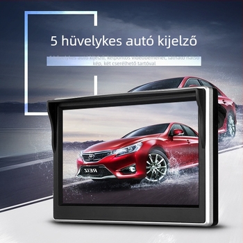 Autó LCD monitor, modell YS-CZ520B, felbontás 800x480, 12V tápegység, sávszélesség 50–60 MHz