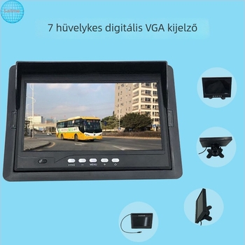 Autó LCD-monitor STM-7568, felbontás 1024x600 RGB, bemenetek AV/AHD/USB/IPC, alkalmas buszokra és teherautókra