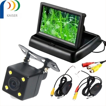 Autó hátrameneti kijelző, LCD, felbontás 480x272, NTSC/PAL, modell KZ-037, ABS
