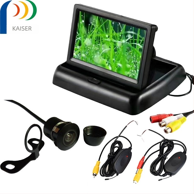Autó hátrameneti kijelző, LCD, felbontás 480x272, NTSC/PAL, modell KZ-037, ABS