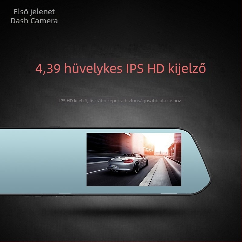 D268 Autó DVR kettős elöl-hátul felvétellel, 170°, 5 MP, támogatja 64 GB-ig