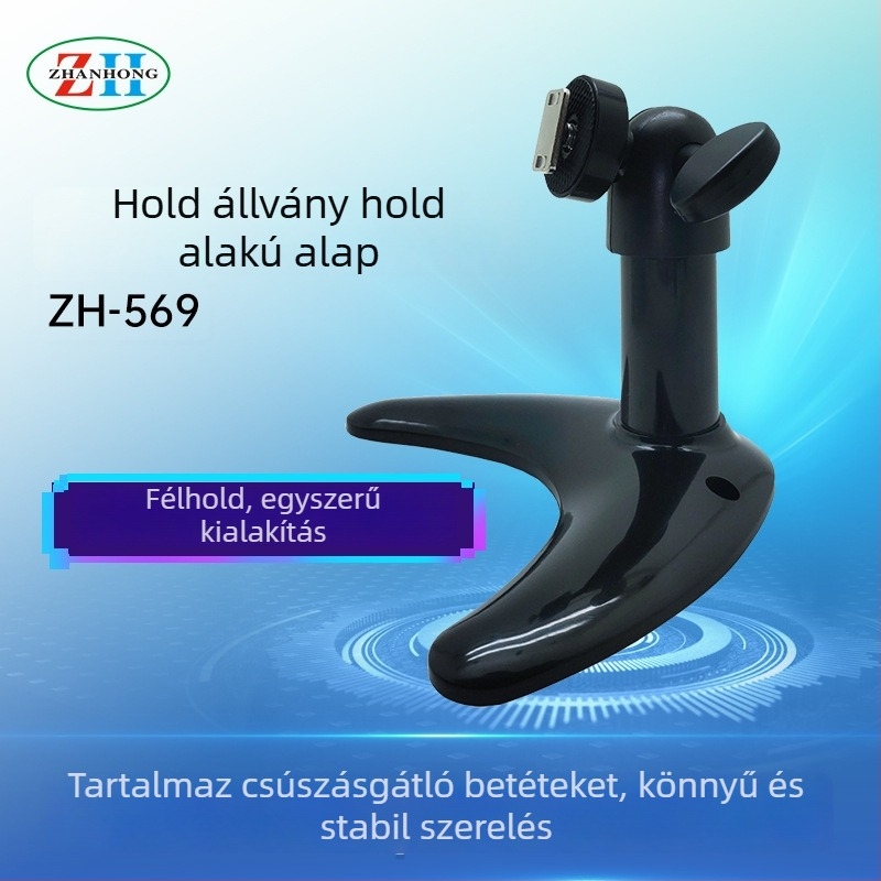 Autó LCD kijelzőtartó - Modell ZH-569, ABS váz, 800x480 felbontás, analóg és digitális bemenet, N és P rendszerekkel kompatibilis