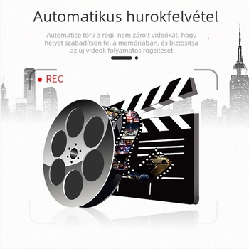 4 hüvelykes autós dash cam HD éjszakai látással, első és hátsó dupla lencsével, Wi‑Fi, érintőképernyő és GPS