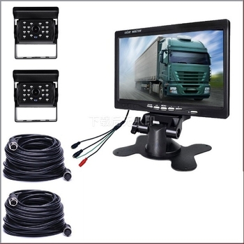 Autó hátsó kamera kijelző, Modell 7003-2, LCD TFT, Felbontás 1024x600, Bemenet AHD/CVBS/CVI/TVI