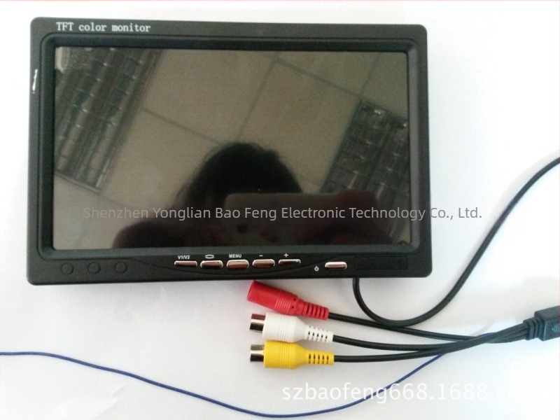 BFM-700 autó LCD kijelző, TFT panel, AV bemenet, felbontás 480x234, sávszélesség 100 MHz
