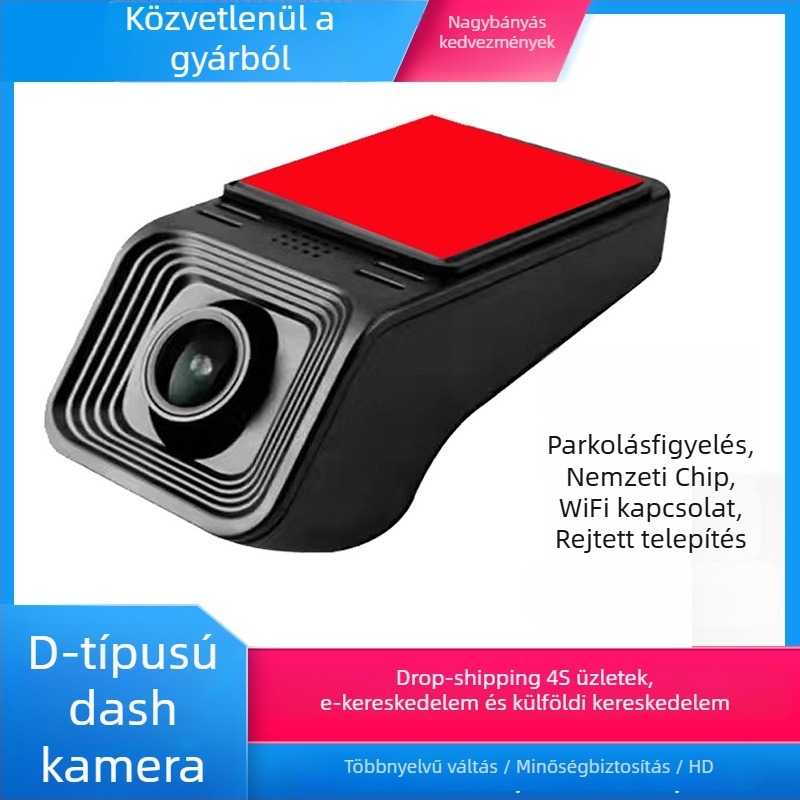 4K rejtett autós dash kamera - 170° széles látószög, első szélvédőre szerelés, 4G kapcsolat, parkoló monitorozás