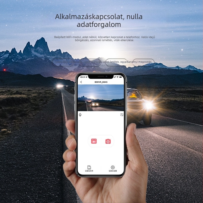 4K rejtett autós dash kamera - 170° széles látószög, első szélvédőre szerelés, 4G kapcsolat, parkoló monitorozás